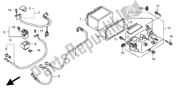 Todas as partes de Bateria do Honda FJS 600D 2006