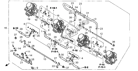 Tutte le parti per il Carburatore (assy.) del Honda CBF 600N 2007