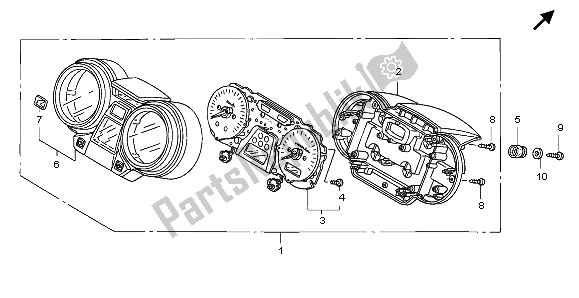 Todas las partes para Metro (kmh) de Honda CB 1300 SA 2007