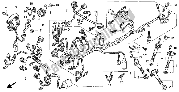 Todas las partes para Arnés De Cables de Honda VFR 800 2002