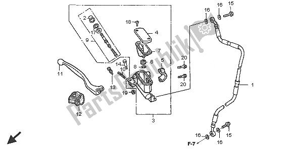 Wszystkie części do Fr. G?ówny Cylinder Hamulca Honda CR 85 RB LW 2005