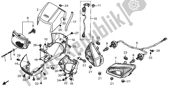 Todas las partes para Faro de Honda TRX 500 FE Foretrax Foreman ES 2011