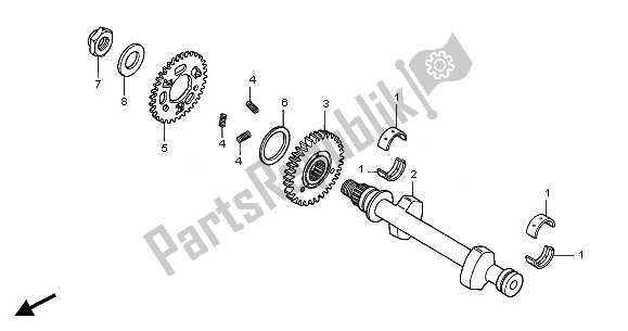 All parts for the Balancer of the Honda CBF 500A 2008