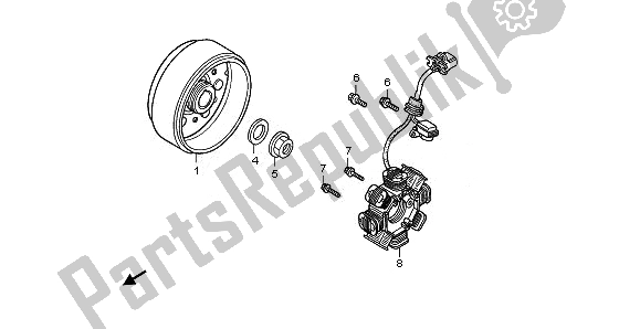 Toutes les pièces pour le Générateur du Honda ANF 125 2010