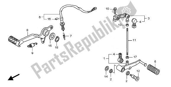 Todas las partes para Pedal de Honda CBF 1000 FSA 2010