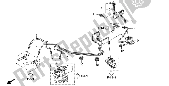 All parts for the Proportioning Control Valve of the Honda VFR 800A 2009