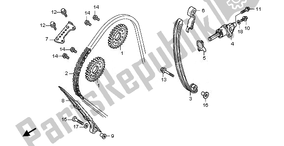 Todas las partes para Cadena De Levas Y Tensor de Honda CBR 1000 RR 2008