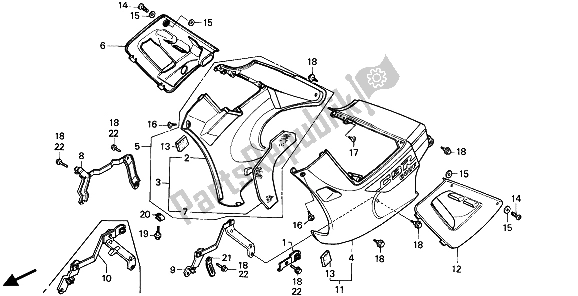 Todas las partes para Capucha Inferior de Honda CBR 600F 1987