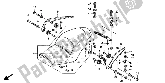 Todas las partes para Asiento de Honda GL 1800B 2013