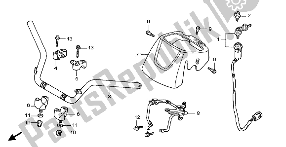 Toutes les pièces pour le Tuyau De Poignée du Honda TRX 350 FE Rancher 4X4 ES 2001