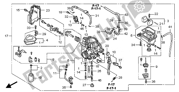 All parts for the Carburetor of the Honda TRX 400 EX Sportrax 2008