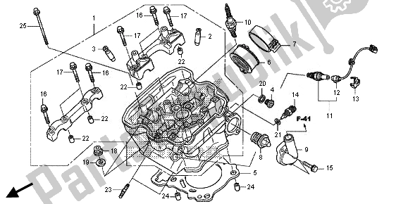 Todas las partes para Cabeza De Cilindro de Honda CRF 250M 2014