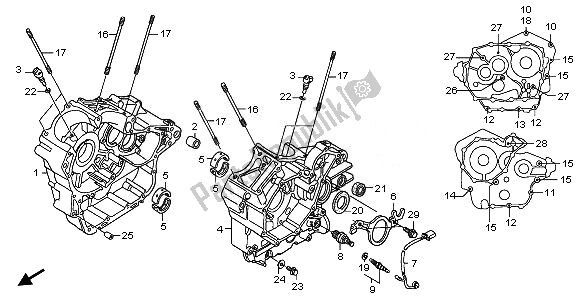 Todas las partes para Caja Del Cigüeñal de Honda XL 700 VA Transalp 2008