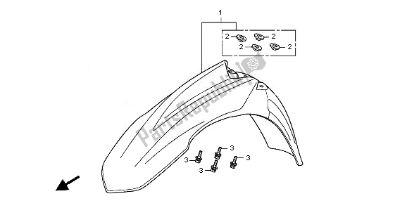 Tutte le parti per il Parafango Anteriore del Honda CRF 250R 2010