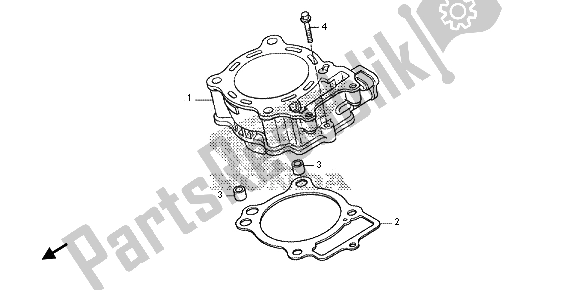 All parts for the Cylinder of the Honda CRF 150 RB LW 2013