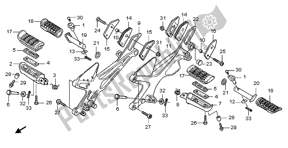 All parts for the Step of the Honda CBF 1000 FA 2011