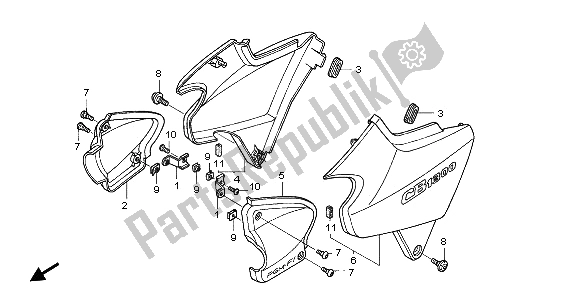 Todas las partes para Cubierta Lateral de Honda CB 1300F 2003