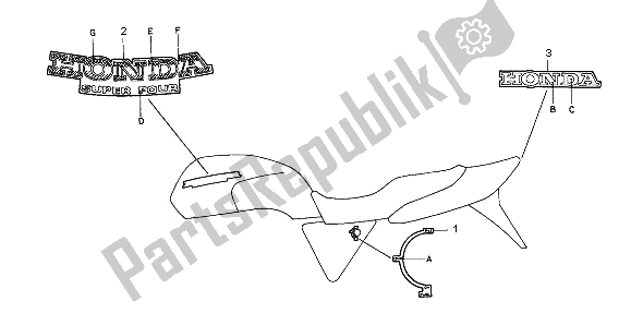 All parts for the Mark of the Honda CB 1000F 1996