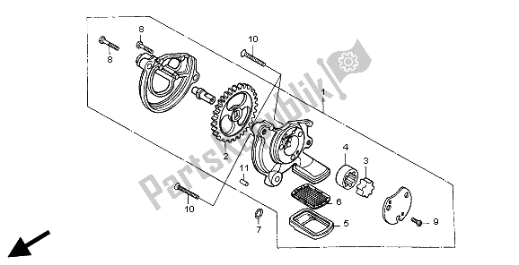 Tutte le parti per il Pompa Dell'olio del Honda CA 125 1998