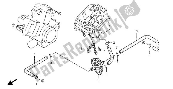 All parts for the Air Suction Valve of the Honda XL 1000V 2002
