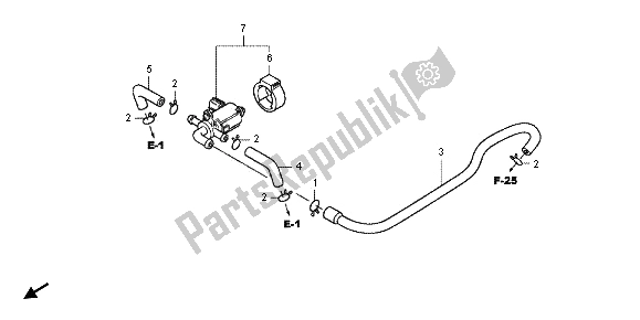 All parts for the Air Injection Control Valve of the Honda CBF 1000F 2012