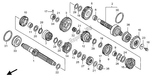 Toutes les pièces pour le Transmission du Honda CB 1300 2007