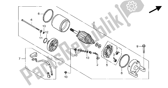 Toutes les pièces pour le Demarreur du Honda CBF 250 2004