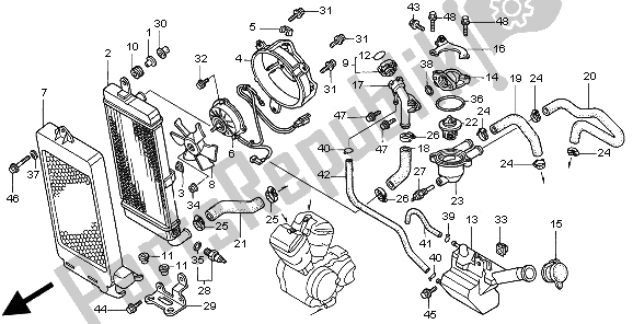 Todas las partes para Radiador de Honda VT 750C 1997