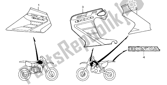 All parts for the Mark of the Honda CR 80R SW 2002