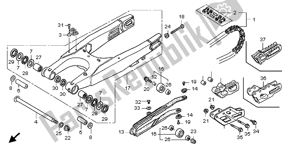 Tutte le parti per il Forcellone del Honda CRF 250X 2007