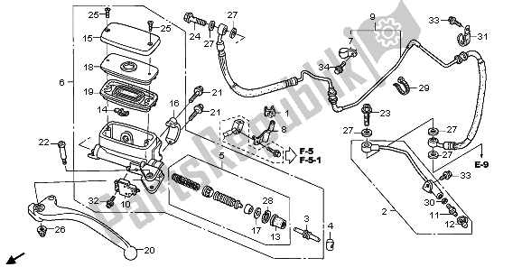 Tutte le parti per il Pompa Frizione del Honda ST 1300 2009