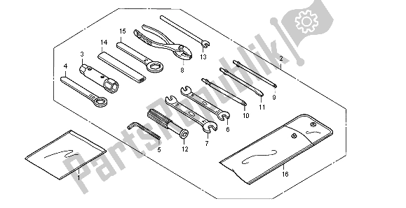 All parts for the Tools of the Honda XLR 125R 1998