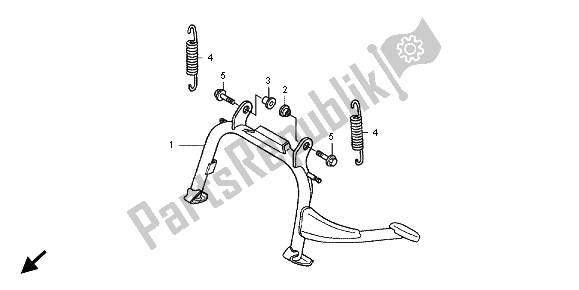 All parts for the Stand of the Honda SH 150 2012