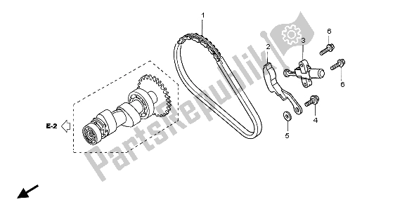 Tutte le parti per il Catena A Camme del Honda TRX 350 FE Fourtrax Rancher 4X4 ES 2002