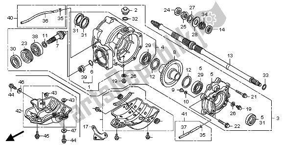 Todas las partes para Engranaje Final Trasero de Honda TRX 250 EX 2008