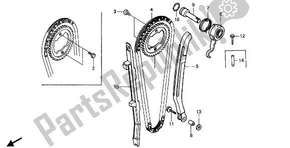 Todas las partes para Cadena De Levas Y Tensor de Honda XR 600R 1987