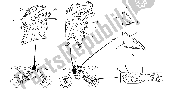 Tutte le parti per il Marchio del Honda CR 80R 1995