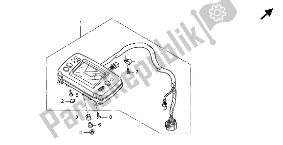 All parts for the Meter of the Honda TRX 680 FA Fourtrax Rincon 2008