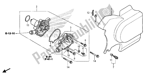 Tutte le parti per il Pompa Dell'acqua del Honda VT 750 CS 2013