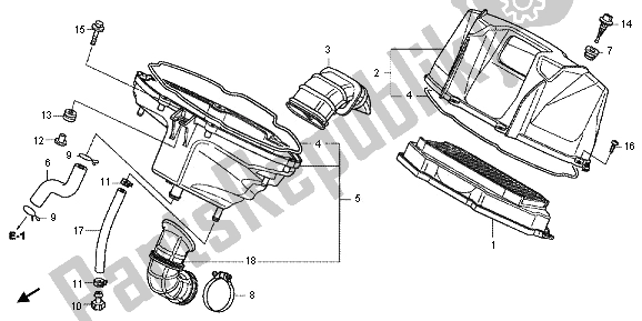 All parts for the Air Cleaner of the Honda NC 700 XA 2013