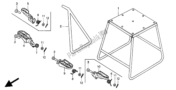 Todas las partes para Soporte Y Paso de Honda CR 250R 1993