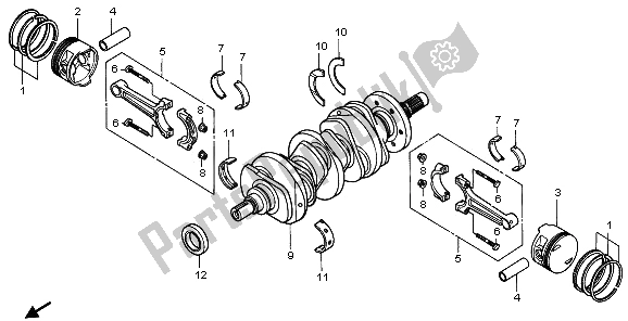 All parts for the Crankshaft & Piston of the Honda GL 1500 SE 1995