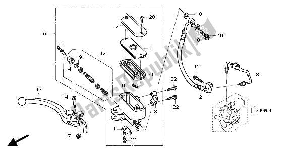 Toutes les pièces pour le Fr. Maître-cylindre De Frein du Honda ST 1300A 2004