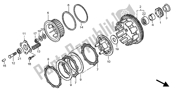 Todas las partes para Embrague de Honda CBF 600 NA 2004