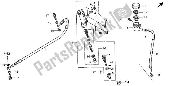 Todas las partes para Cilindro Maestro Del Freno Trasero de Honda XR 650R 2006