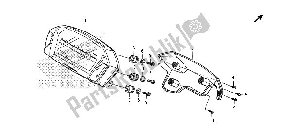 All parts for the Meter (mph) of the Honda NC 700 SD 2013