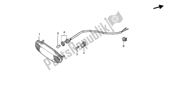 Alle onderdelen voor de Achterlicht van de Honda TRX 400 EX Fourtrax 2001