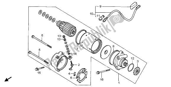 Todas las partes para Motor De Arranque de Honda CA 125 1996