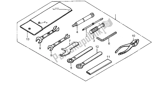 Alle onderdelen voor de Hulpmiddelen van de Honda VT 125C 2008