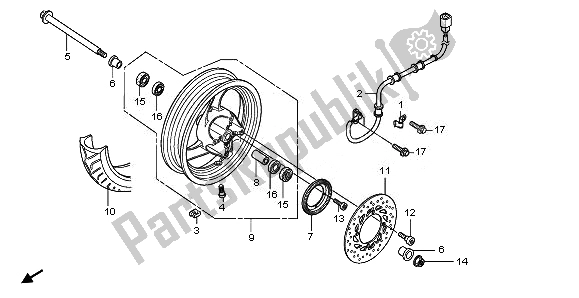 Toutes les pièces pour le Roue Avant du Honda FES 125A 2010